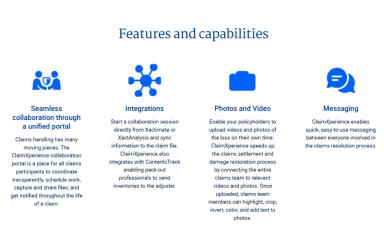 ClaimXperience Features and Capabilities