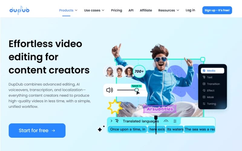 DupDub Online Video Editing