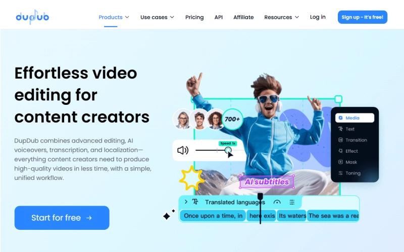 DupDub Online Video Editing