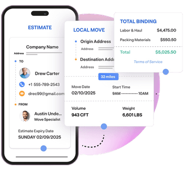 Movegistics CRM screenshot