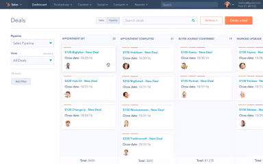 HubSpot CRM Software screenshot