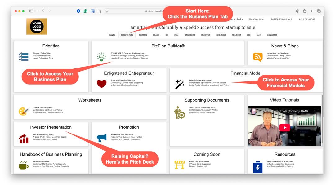 BizPlanBuilder® Business Planning / Investor Attraction System Startup to Sale