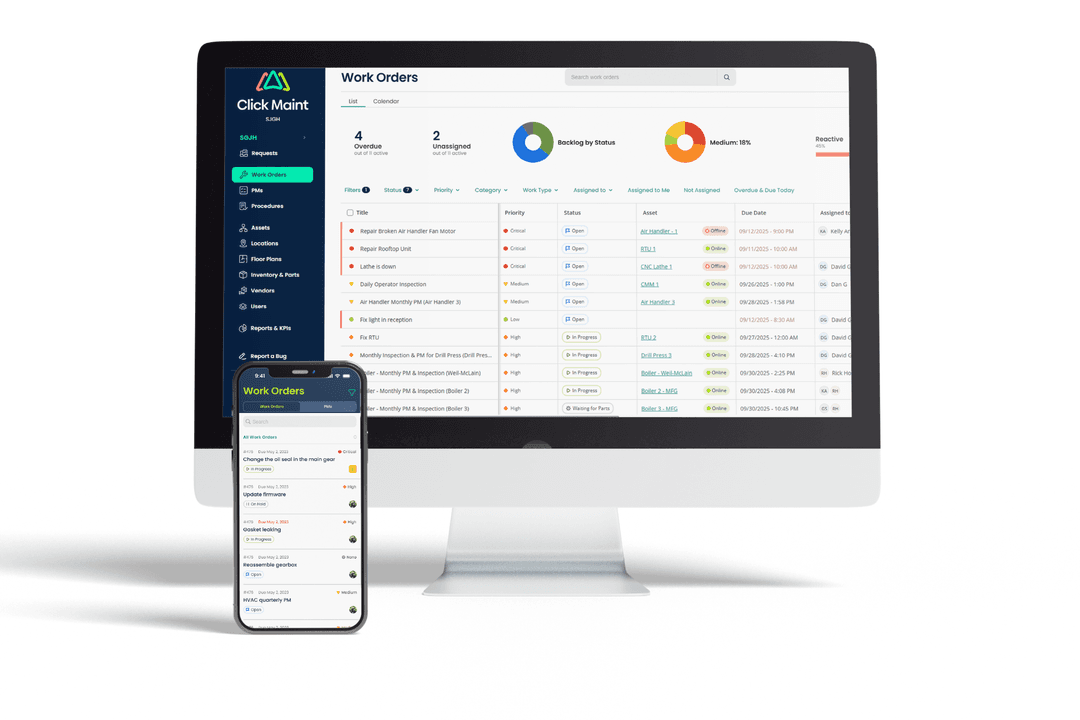 Click Maint CMMS screenshot