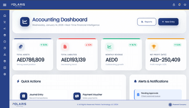 Polaris ERP Accounting Dashboard
