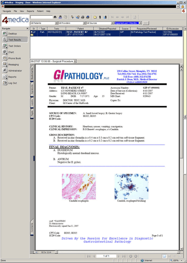4Medica EHR Patient reports
