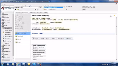 4Medica EHR Return note