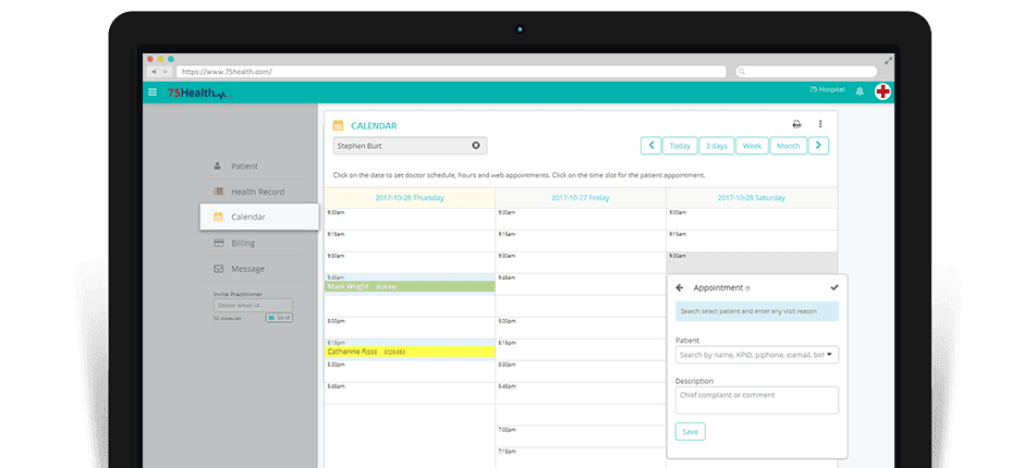 75health Appointment Scheduler