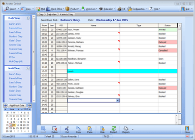 Acuitas activEHR Daily view