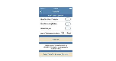 Acumen Auto Sync Option