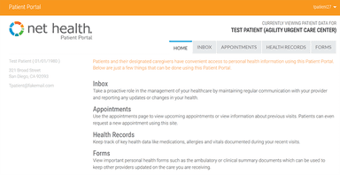 Agility Patient portal