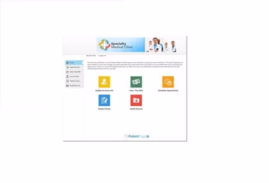 AllMeds Patient Portal Main Page