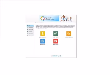 AllMeds Patient Portal Main Page