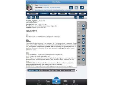 eMDs nMotion for iPad Visit Note