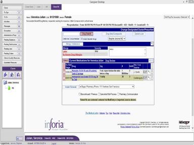 CaregiverDesktop EHR Search medication and drugs