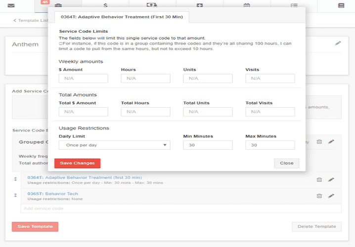 CentralReach Adapter Behaviour Treatment