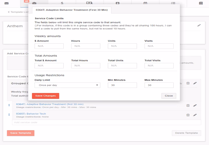 CentralReach Adapter Behaviour Treatment