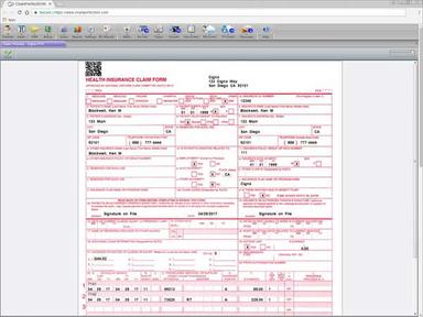 ChartPerfect EHR Insurance claim