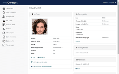 ChartLogic EHR Home-patient portal
