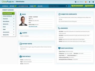 ChiroFusion EHR Clinical Dashboard