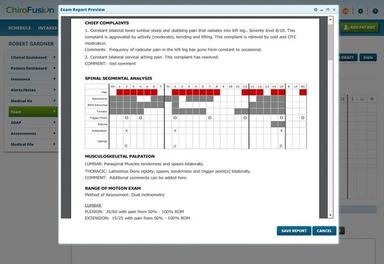 ChiroFusion EHR Exam Report