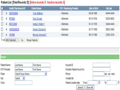 Patient list