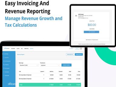 ClinicSense software easy invoicing