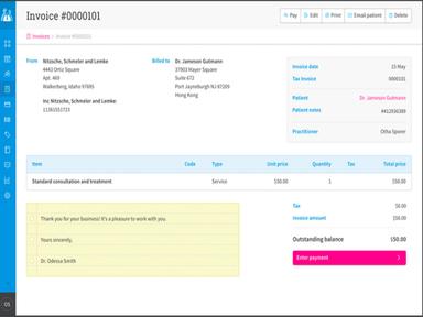 Cliniko invoices