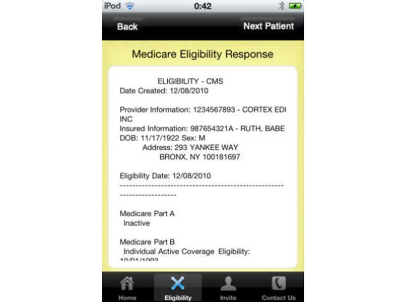 Cortex EDI Medicare Eligibility Response