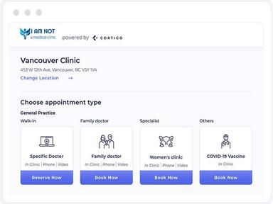 CORTICO Appointment type