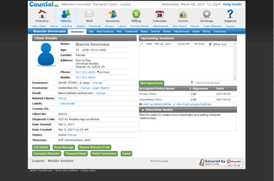 CounSol Client Details