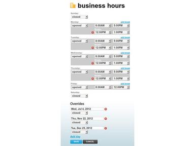DocMeIn Customizable hours