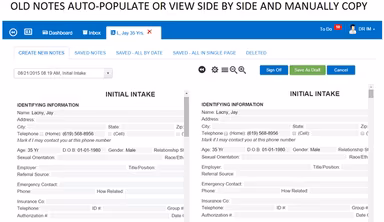 EHR YOUR WAY Auto Populate Notes