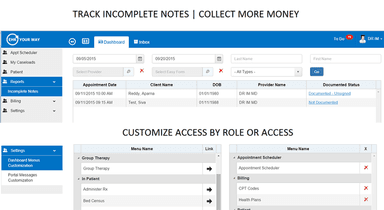 EHR Your Way Track incomplete notes