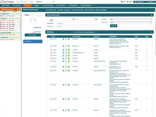 EMR notes and documents