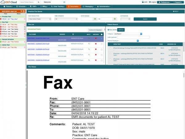 ENT-Cloud EHR Fax queue