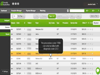 Encoda BackOffice exception manager
