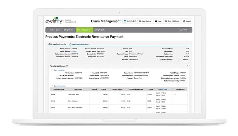 Eyefinity EHR Order estimations