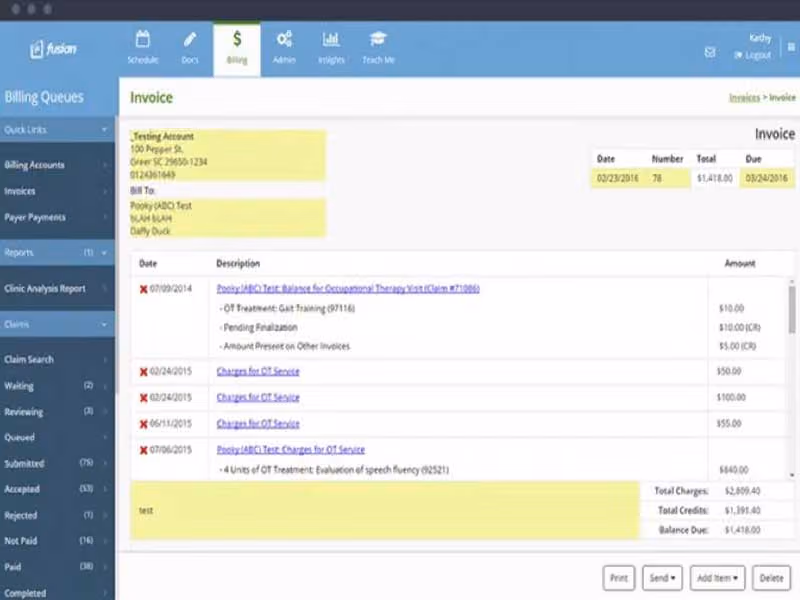 Fusion Software Billing
