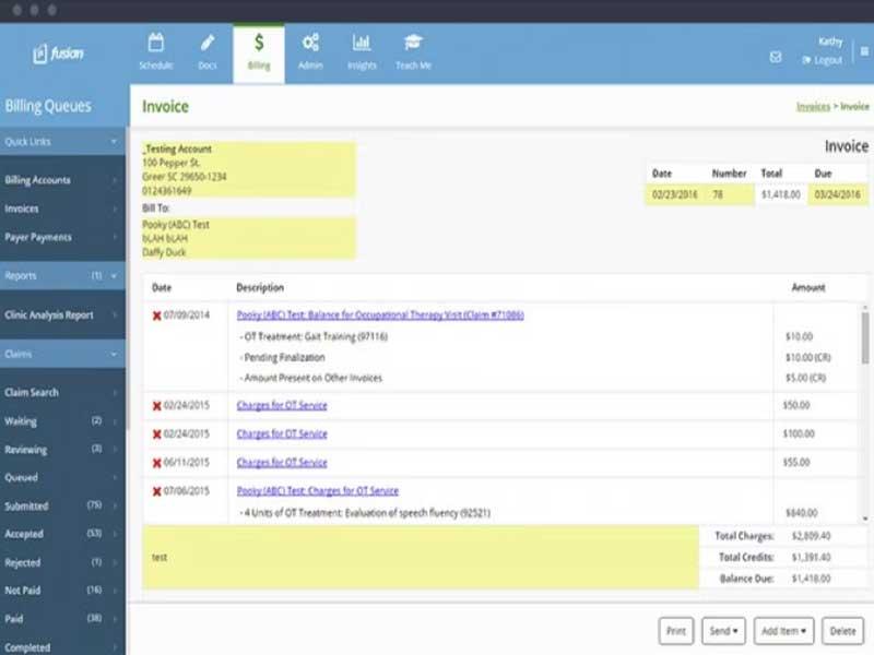 Fusion Software Billing