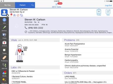 Greenway Health Mobile Patient chart
