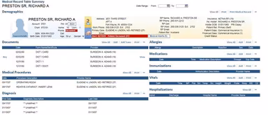 Harris Experior Medical record history