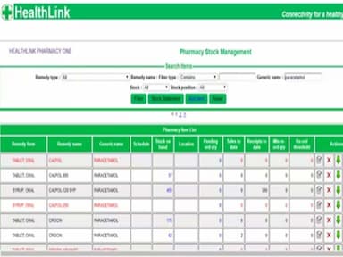 HealthLink Stock Management