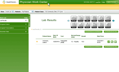 Healthland Centriq Lab results