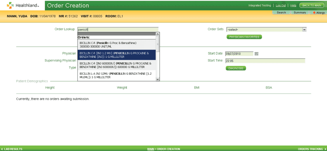 Healthland Centriq Prescription ordering
