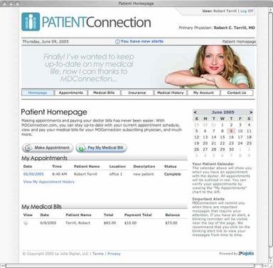 MDConnection Patient portal