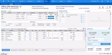 MaximEyes EHR Billing superbill