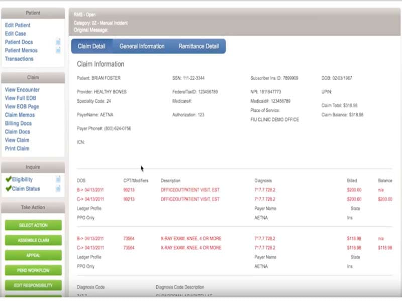 MedClarity Software Dashboard