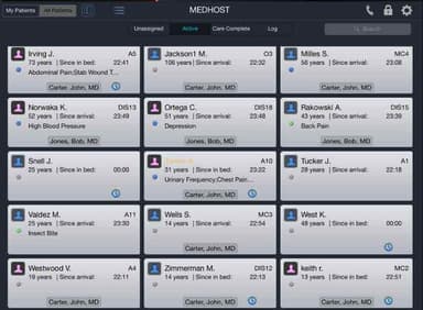 MEDHOST EMR Patient list