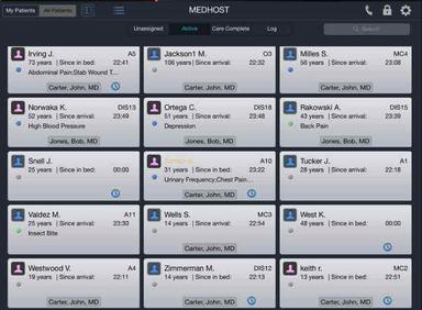 MEDHOST EMR Patient list