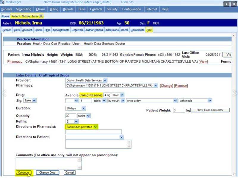 MedLedger E Prescribing